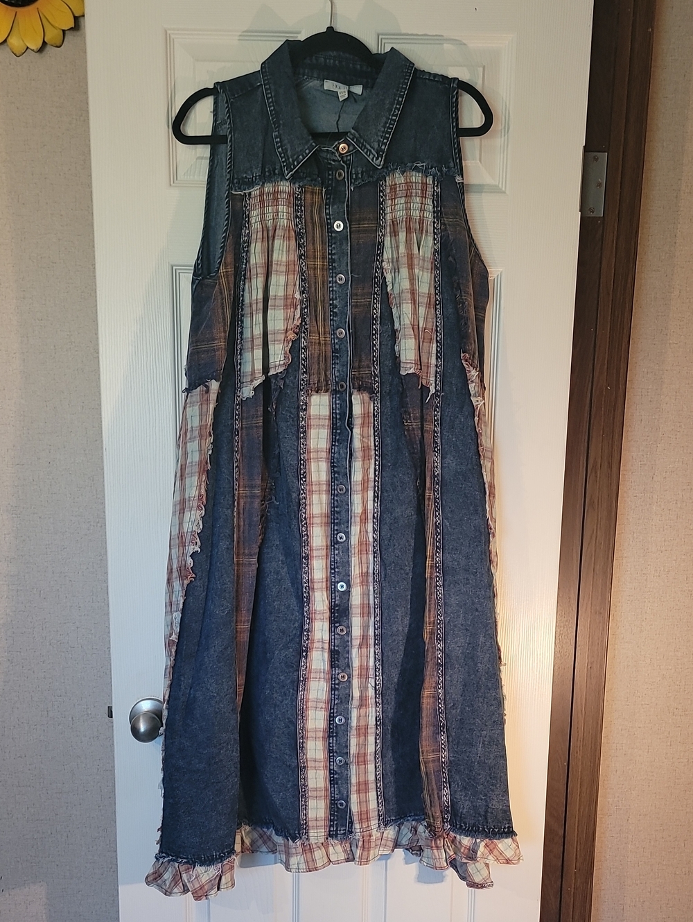 Oli & Hali Kindred Cottagecore Plaid Sleeveless Dress